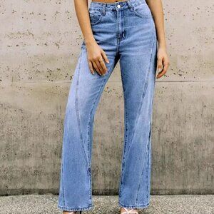 Commense Jeans Women's 4 Small High Rise Wide Leg NWT Extra Long